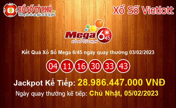 Kết Quả Xổ Số Mega 6/45