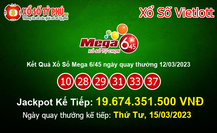 Kết Quả Xổ Số Mega 6/45