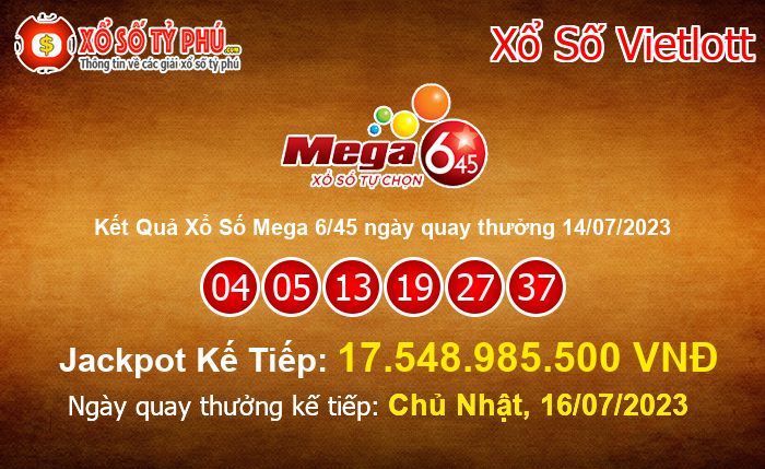 Kết Quả Xổ Số Mega 6/45