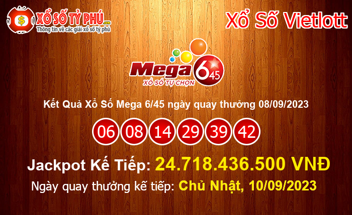 Kết Quả Xổ Số Mega 6/45