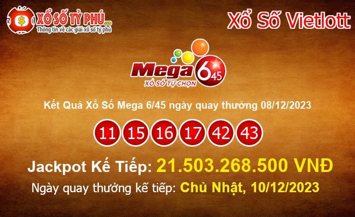 Kết Quả Xổ Số Mega 6/45