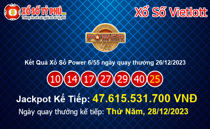 Kết Quả Xổ Số Power 6/55