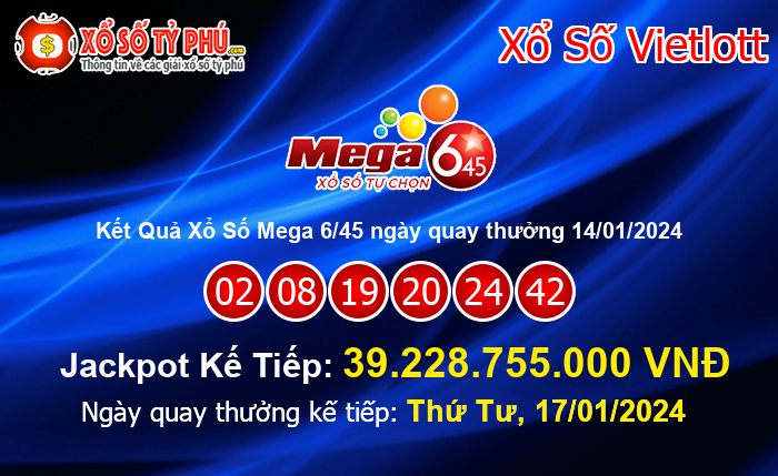 Kết Quả Xổ Số Mega 6/45