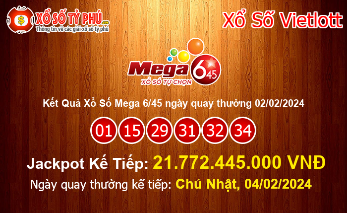 Kết Quả Xổ Số Mega 6/45