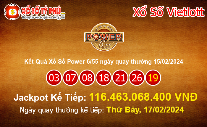 Kết Quả Xổ Số Power 6/55