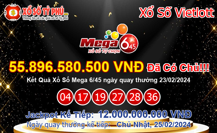 Kết Quả Xổ Số Mega 6/45