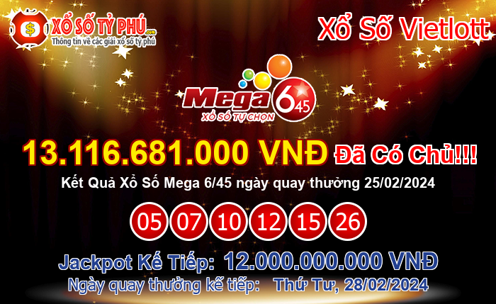 Kết Quả Xổ Số Mega 6/45