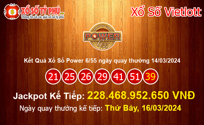 Kết Quả Xổ Số Power 6/55