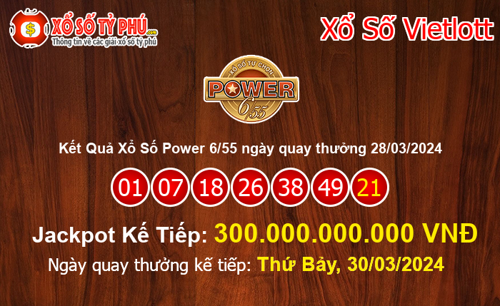 Kết Quả Xổ Số Power 6/55