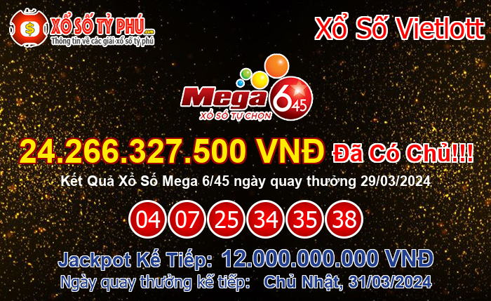 Kết Quả Xổ Số Mega 6/45