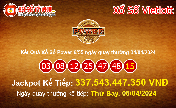 Kết Quả Xổ Số Power 6/55