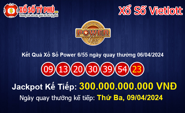 Kết Quả Xổ Số Power 6/55