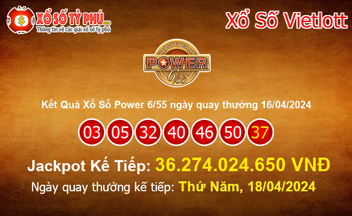 Kết Quả Xổ Số Power 6/55