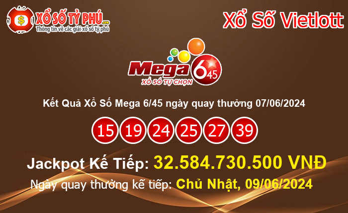 Kết Quả Xổ Số Mega 6/45