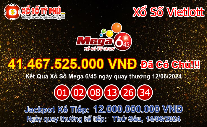 Kết Quả Xổ Số Mega 6/45