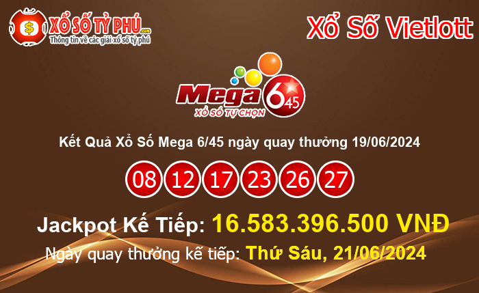 Kết Quả Xổ Số Mega 6/45