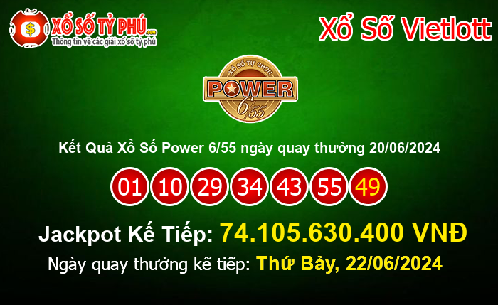 Kết Quả Xổ Số Power 6/55