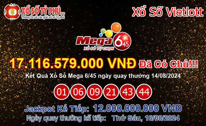 Kết Quả Xổ Số Mega 6/45