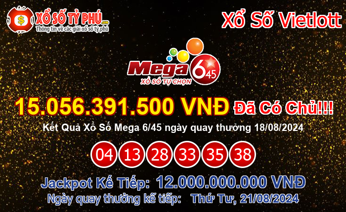 Kết Quả Xổ Số Mega 6/45