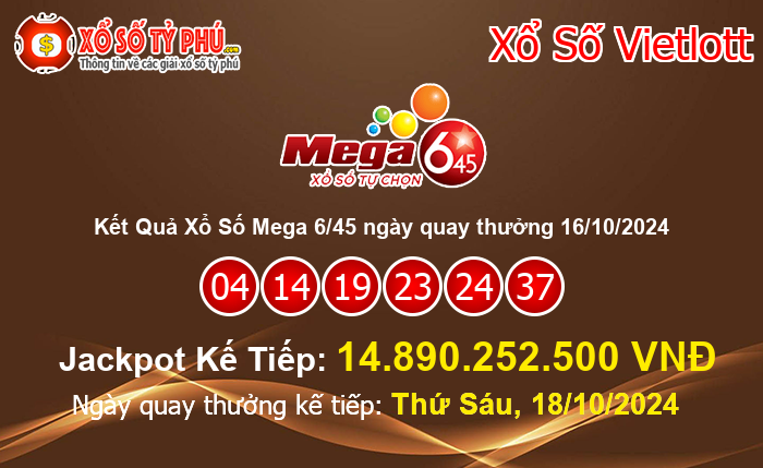 Kết Quả Xổ Số Mega 6/45