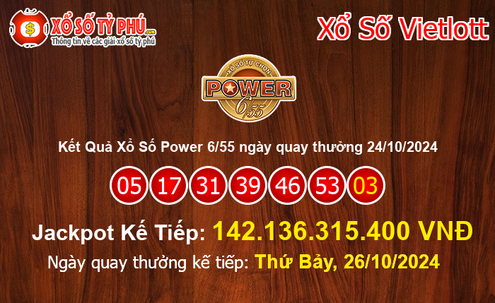 Kết Quả Xổ Số Power 6/55