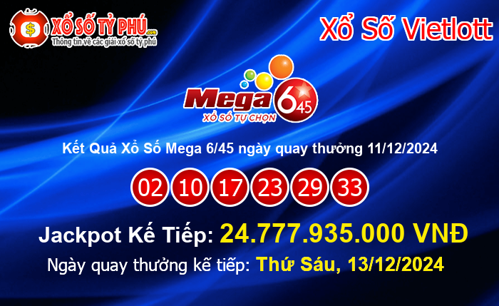 Kết Quả Xổ Số Mega 6/45