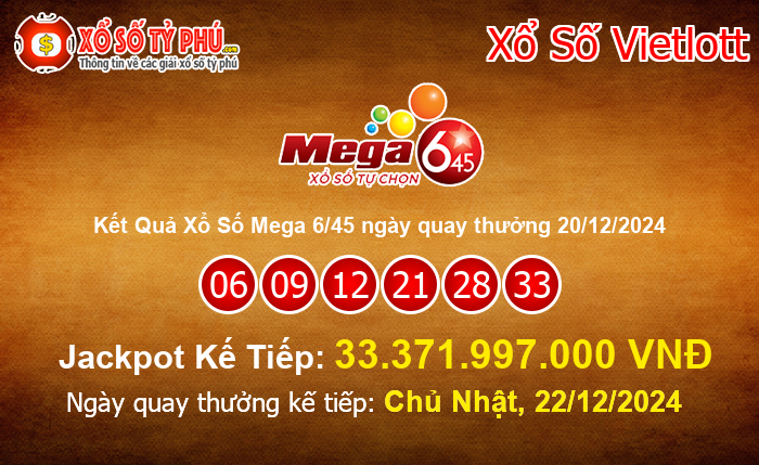 Kết Quả Xổ Số Mega 6/45