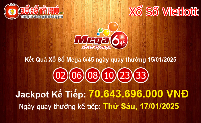 Kết Quả Xổ Số Mega 6/45