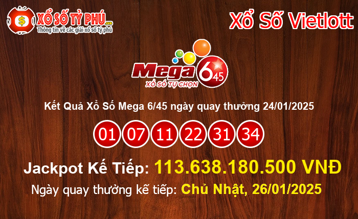 Kết Quả Xổ Số Mega 6/45