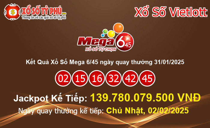 Kết Quả Xổ Số Mega 6/45