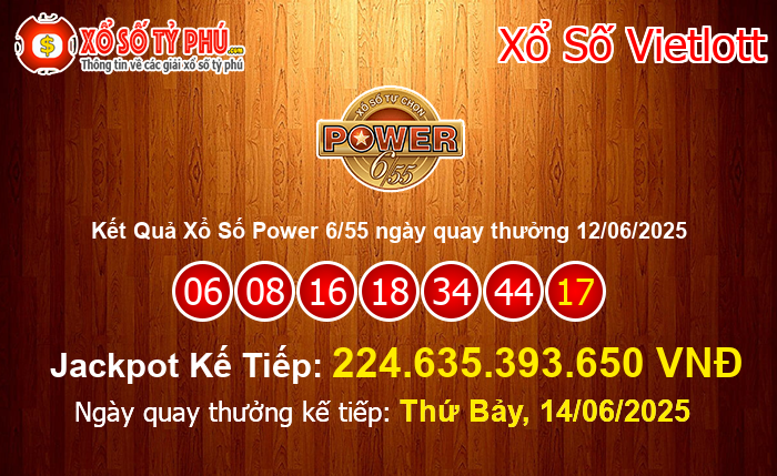 Kết Quả Xổ Số Power 6/55