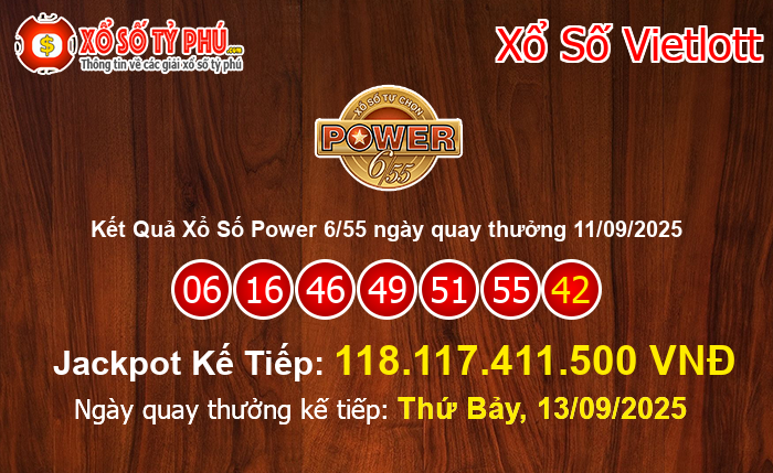 Kết Quả Xổ Số Power 6/55