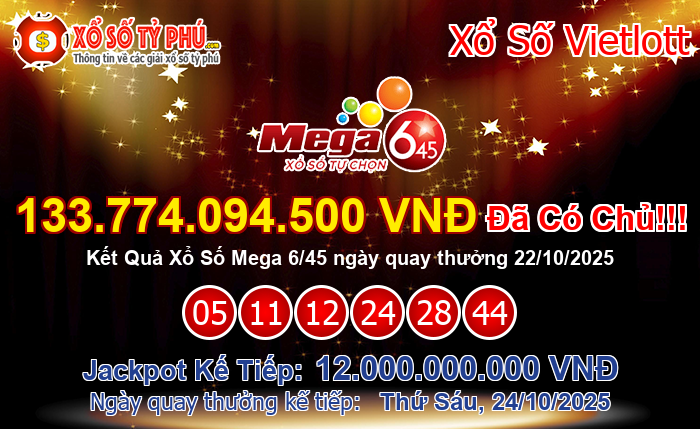 Kết Quả Xổ Số Mega 6/45