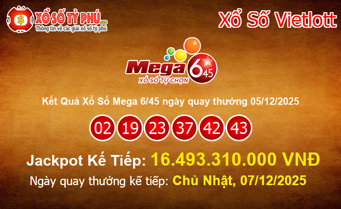 Kết Quả Xổ Số Mega 6/45
