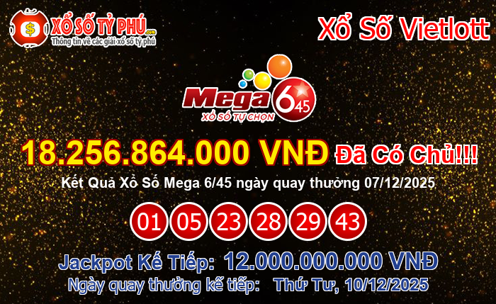 Kết Quả Xổ Số Mega 6/45