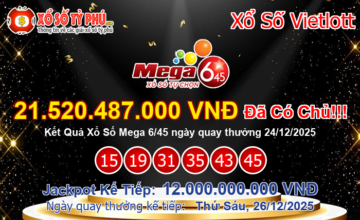 Kết Quả Xổ Số Mega 6/45